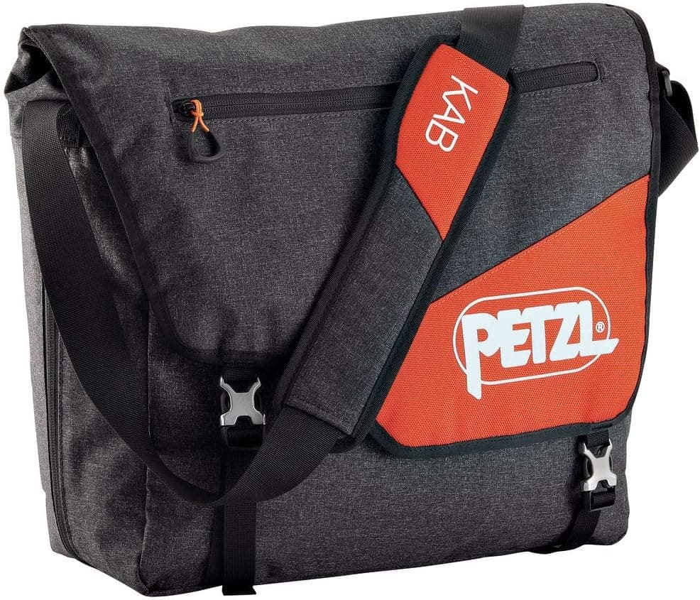 PETZL KAB Rope Bag - 26-Liter Rope Bag for Gym Climbing with Removable Tarp - Grey