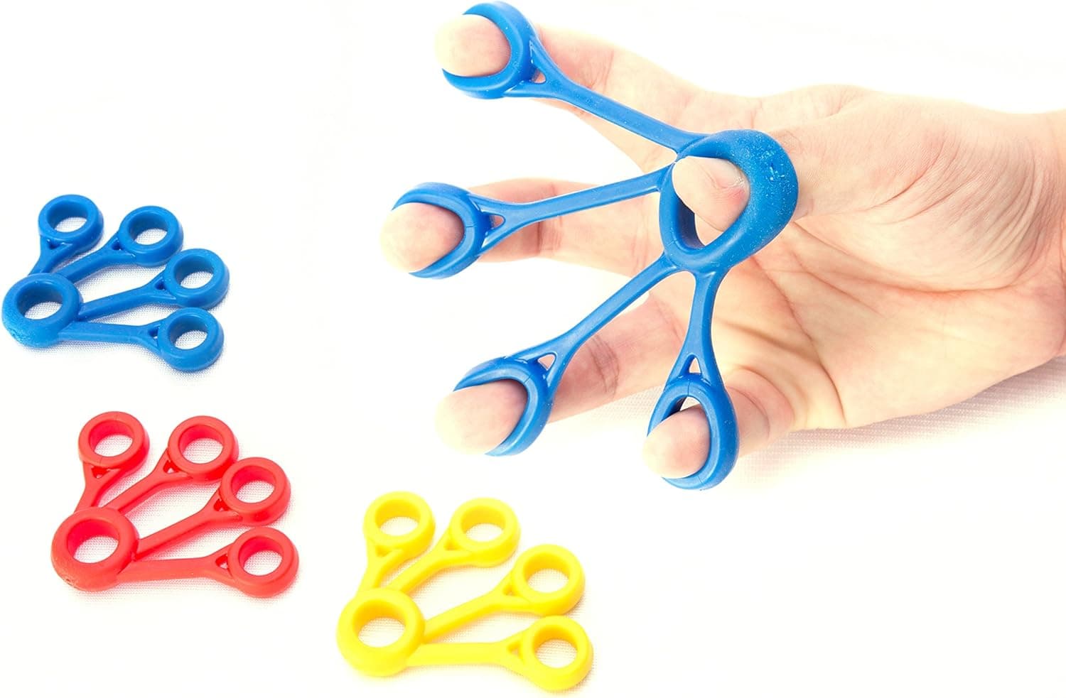 Finger Stretcher Hand Resistance Bands Extensor Exerciser Gripper Set for Guitar and Rock Climbing, 3 Pack