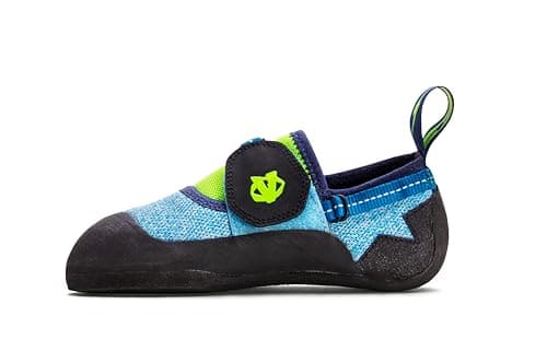 EVOLV Venga Kids' Rock Climbing Shoes - Blue/Neon Lime - 3