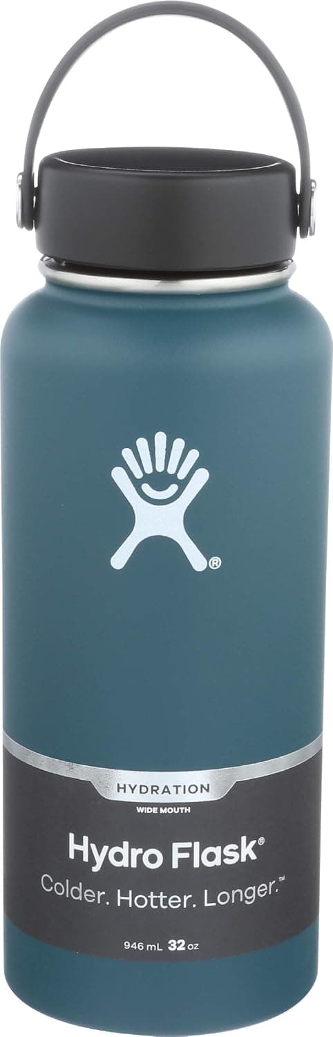 Hydro Flask Wide Mouth Water Bottle with Flex Cap, 32 oz, Jade
