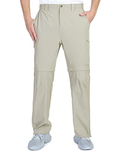 Outdoor Ventures Mens Convertible Hiking Pants Quick Dry Zip Off Cargo | with 6 Pockets, Moisture-wicking, Lightweight, Breathable, 4-way Stretch, Zip-off Leg, Wear-resistant, for Travel, Fishing