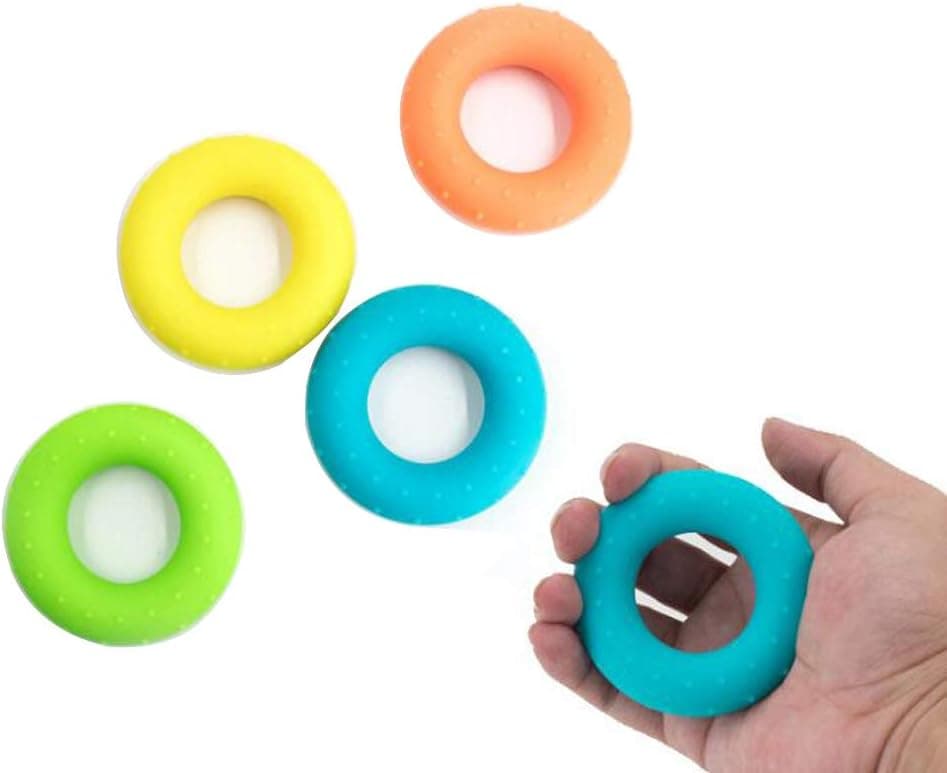 5 Pack Silicone Hand Grip Strengthener Rings, Forearm Exercise, Rock Climbing Gripper Workout 20-60 Pounds