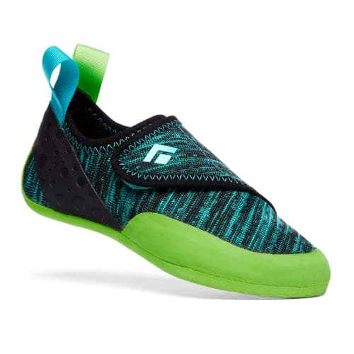 Black Diamond Kids’ Momentum Rock Climbing Shoes | Engineered Knit Upper | Durable 4.3mm Rubber Sole | for Gym & Outdoor Use | Envy Green | Size 11