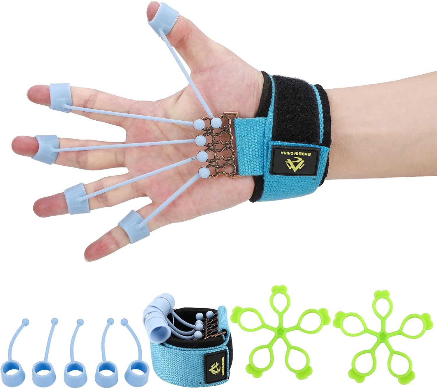 3 In 1 Finger Exerciser Finger Strengthener - Finger Resistance Band Climbing Hand Strengthener, 40LB