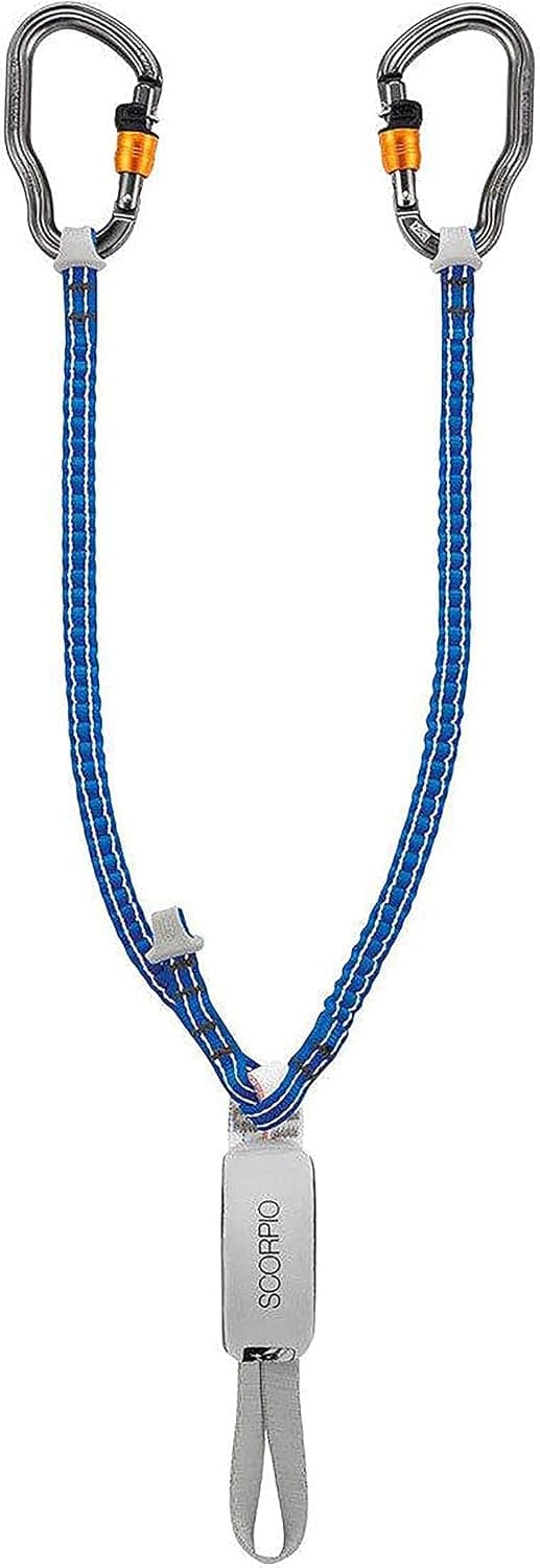 PETZL Scorpio Vertigo Lanyard, Via Ferrata Lanyard with VERTIGO WIRE-LOCK Carabiners