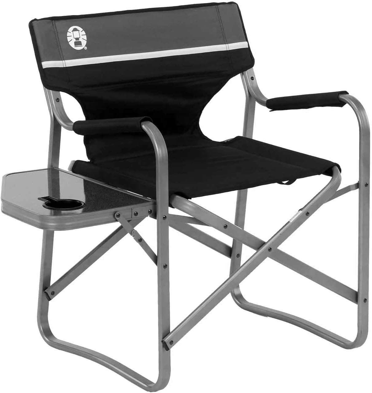 Coleman Portable Aluminum Camp Chair with Side Table and Cup Holder