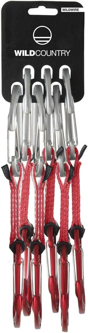 Wild Country Wildwire Rock Climbing Quickdraw with Wiregate Aluminum Carabiners 6 x 10 cm