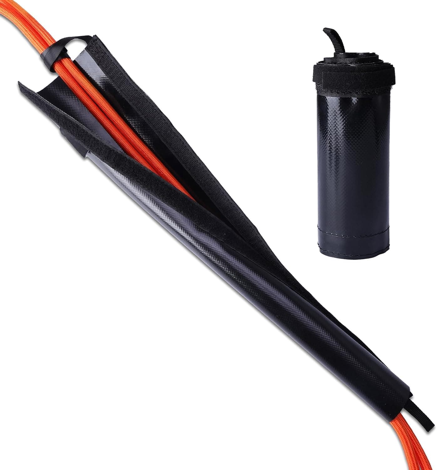 Rope Protector Sleeve Anti-Wear Durable PVC Hook-and-Loop Closure for Rescue and Tree Climbing