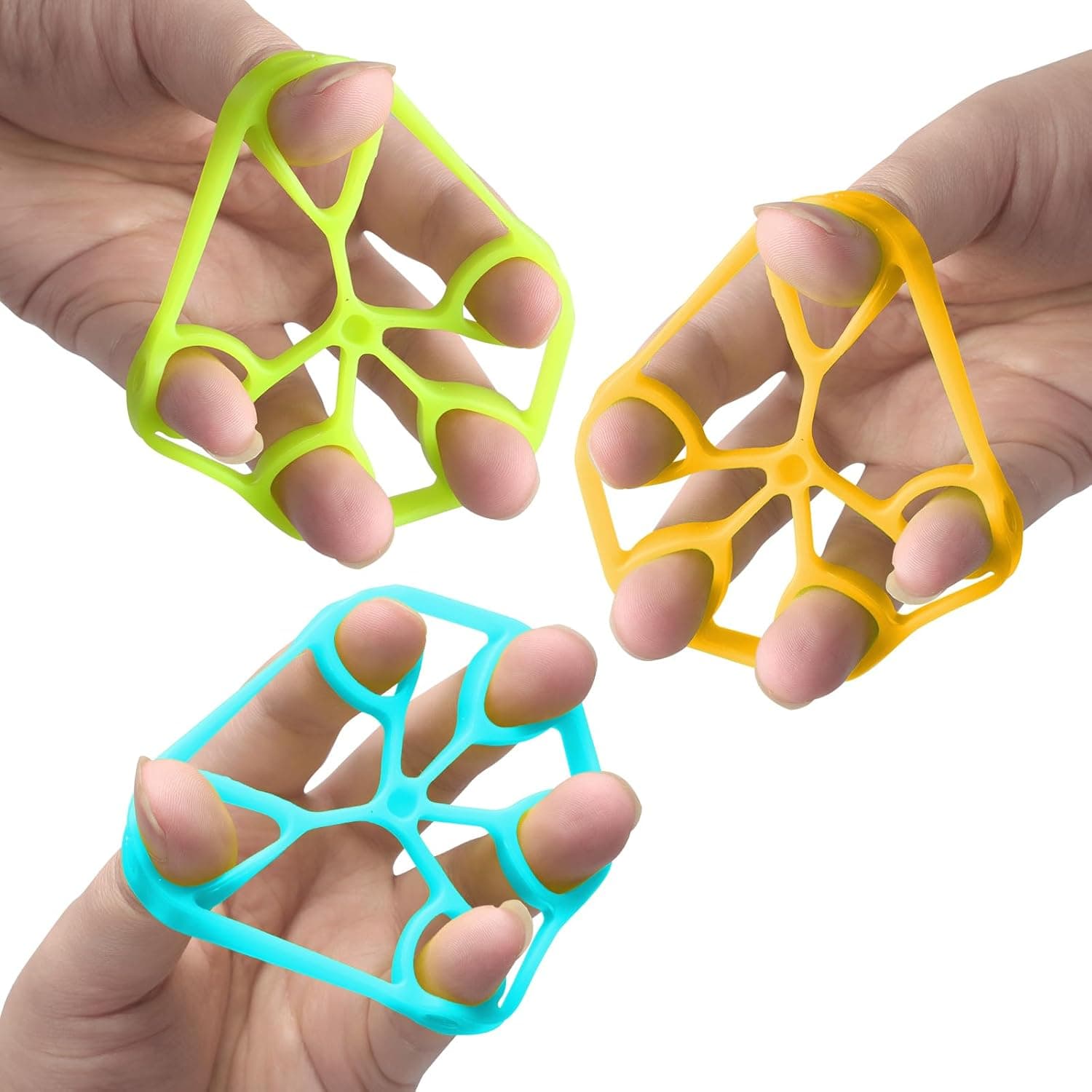 Finger Stretcher Hand Resistance Band Extensor Finger Exerciser Grip Strength Trainer 3PCS
