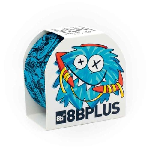8BPLUS Finger Tape for Climbing & Sports | Printed Athletic Finger Tape for Rock Climbing, Bouldering & BJJ | Tear-by-Hand Cotton Sports Tape 1.5in x 33ft (Blue with Print)