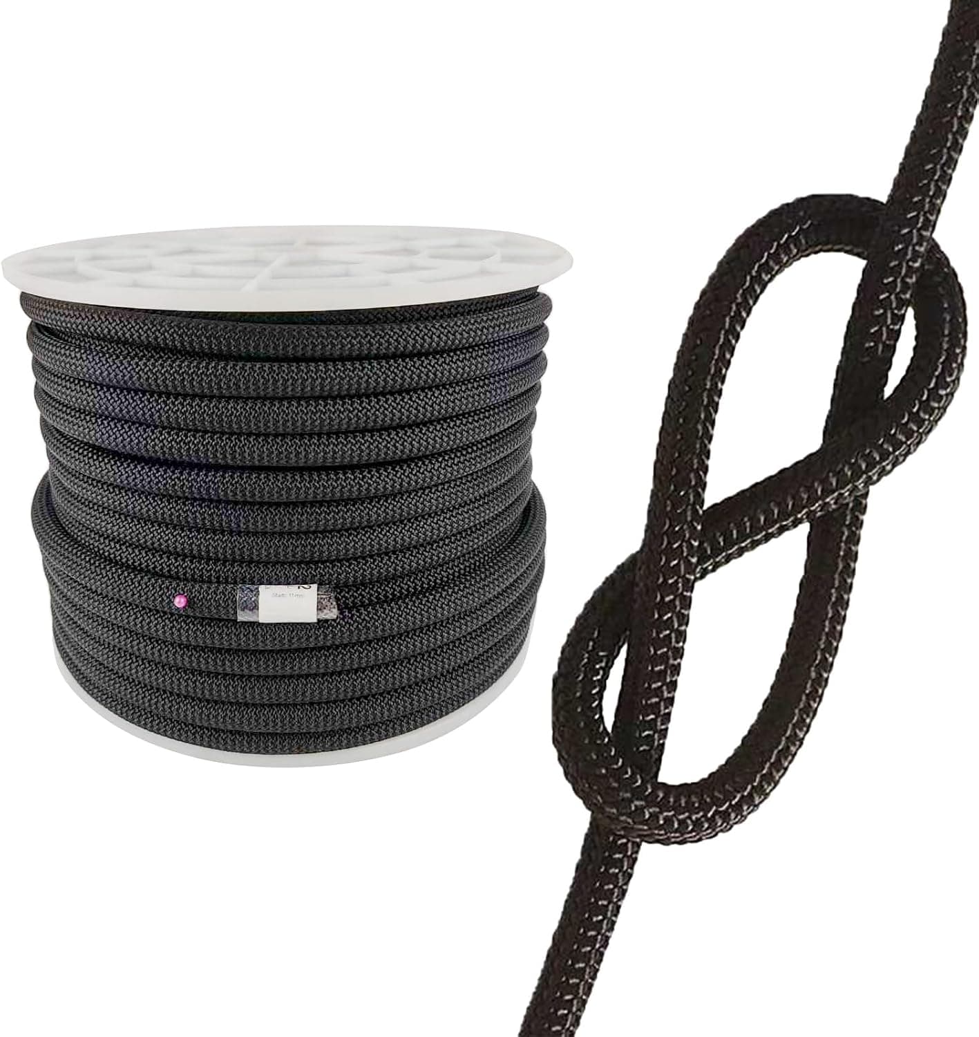 FUEMEILY UIAA Static Climbing Rope 10.5mm, 45M (150FT) Nylon Kernmantle Rappelling Rope