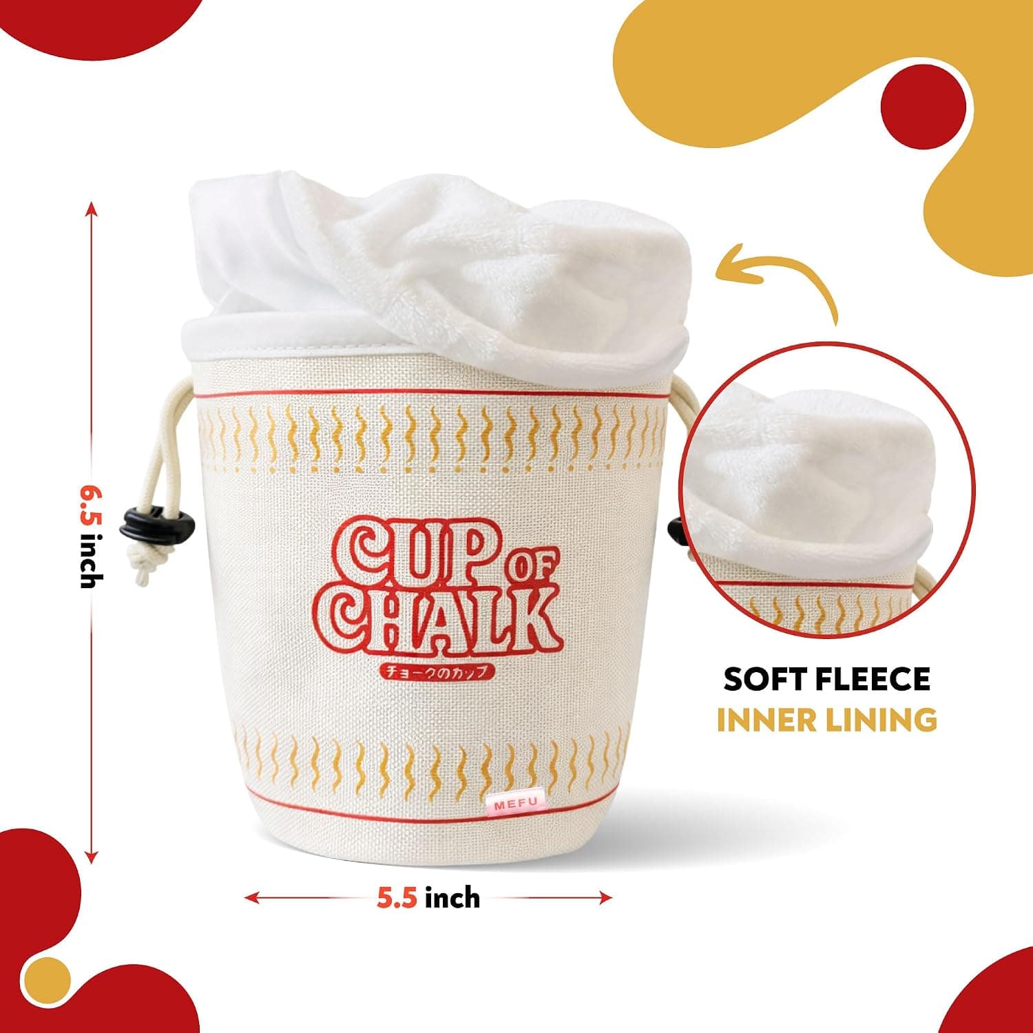 Mefu Premium Chalk Bucket with Quick-Clip Belt, Zipper Pocket, Brush Holder
