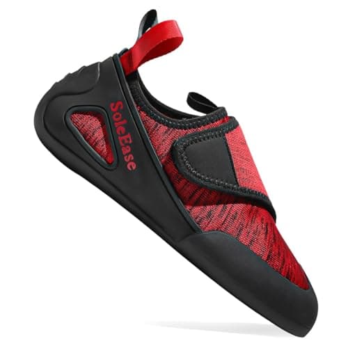 SoleEase Rock Climbing Shoes for Men & Women Bouldering Shoes for Indoor & Outdoor Climbing (016Red,41)