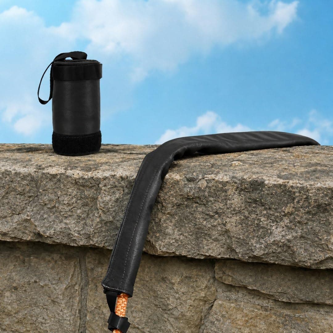 WLFY Rope Protector Rock Climbing Arborist Sleeve, Black Wrapped Self-Adhesive