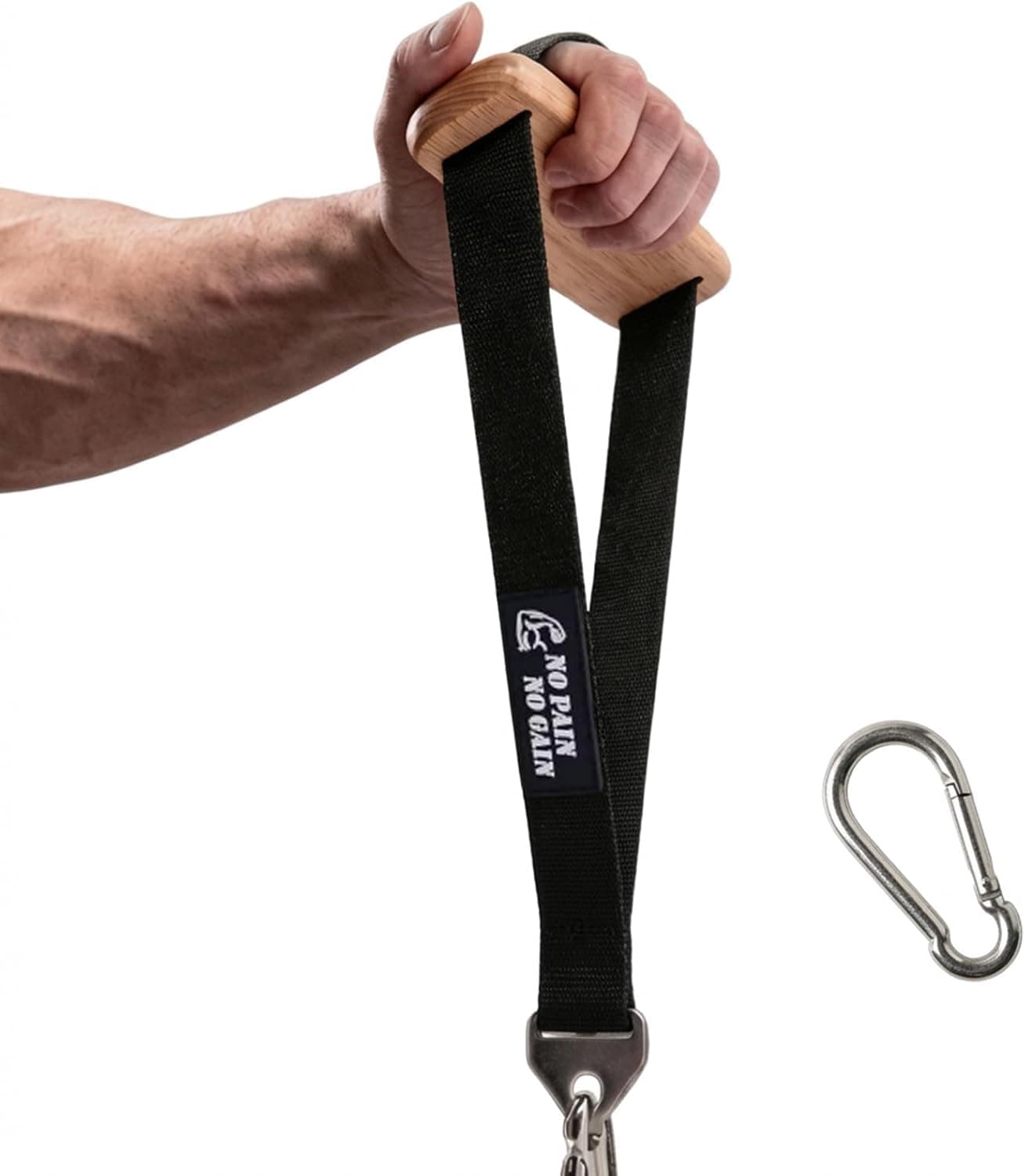 Wrist Extension Trainer, Beech Wood Heavy-Duty Forearm Antagonist Muscle Training Board with Stainless Steel Triangle Ring