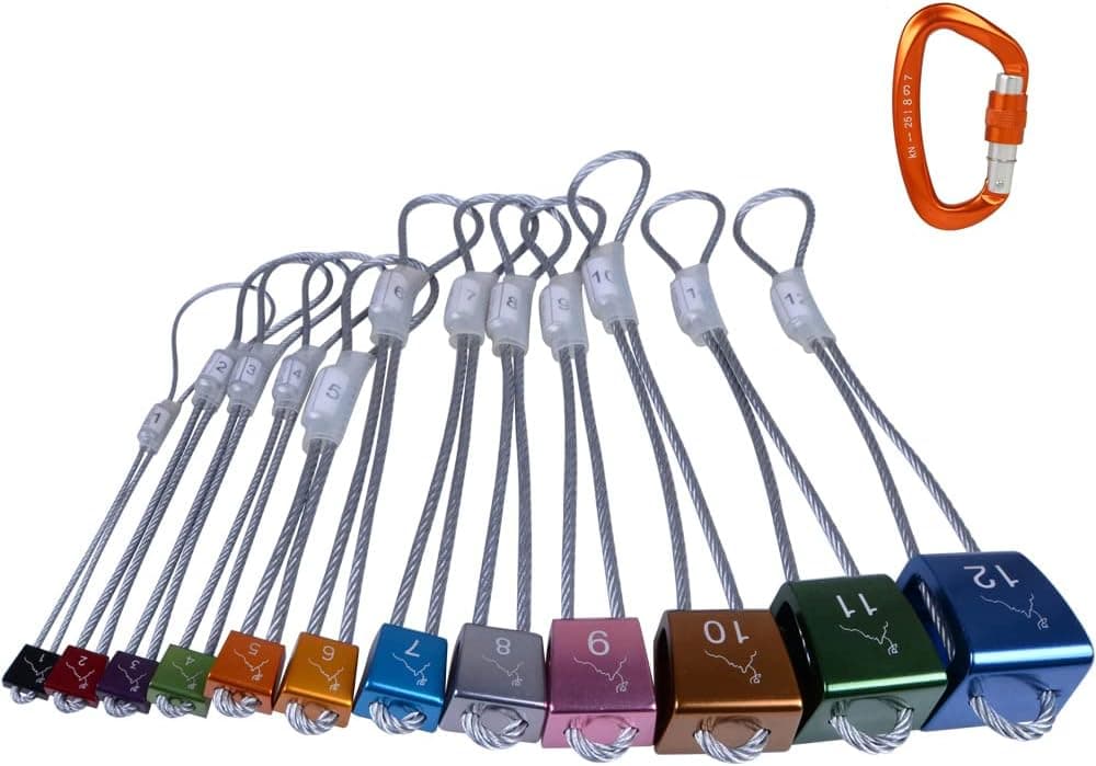 DoMyfit Climbing Wallnut Nuts Set Rock Stopper Set Pack of 12pcs