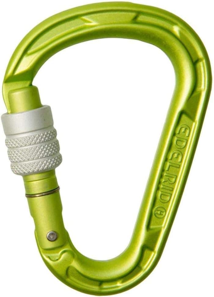 EDELRID HMS Strike Locking Carabiner - Triple Lock Silver/Icemint
