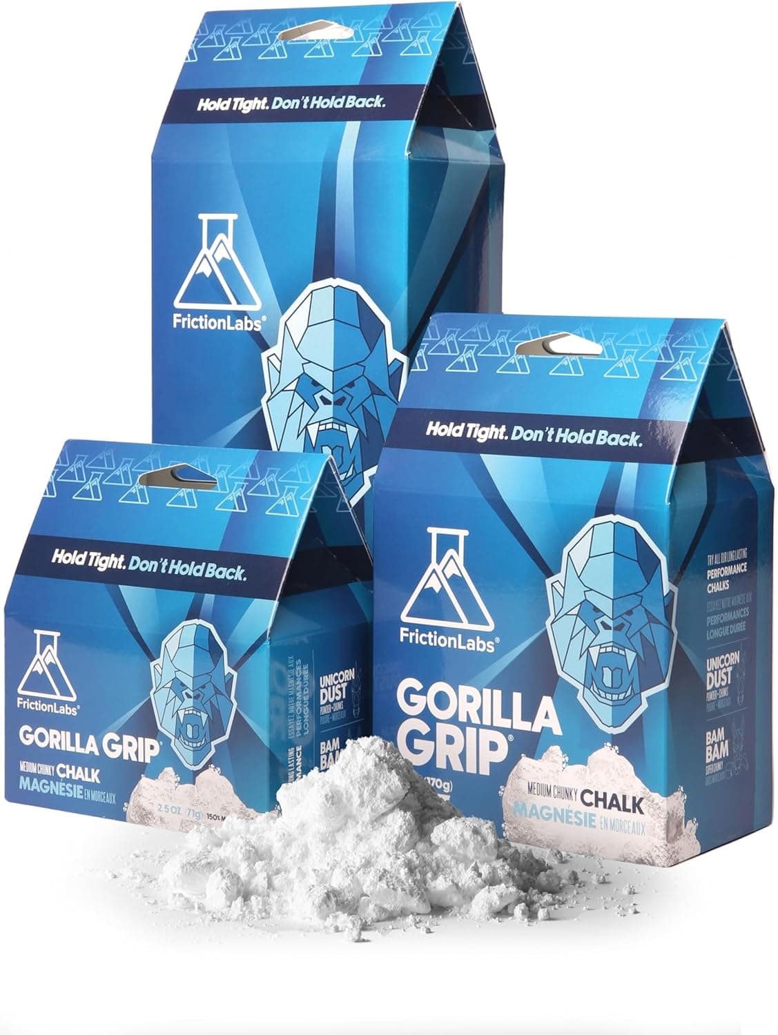 Friction Labs Gorilla Grip Climbing Chalk, Chunky Texture, 2.5 oz