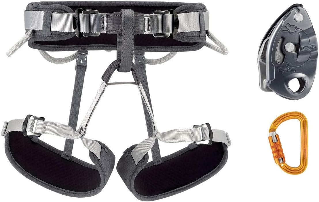 Petzl Corax Climbing Kit with GriGri Belay Device and Sm'D Carabiner