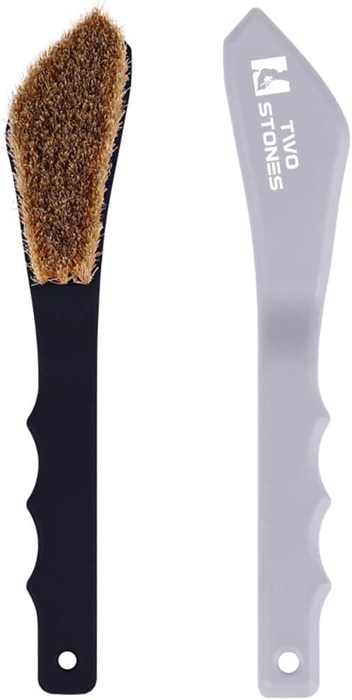 TWO STONES Boar Hair Rock Climbing Brush with Ergonomic Handle