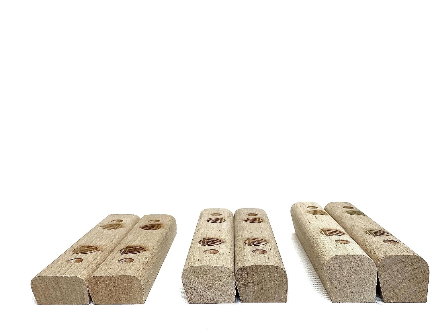 RUSTAM CLIMBING Edges Set Campus Board Rung Kit 6-Pack - Wooden Finger Board Trainer for Grip Strength