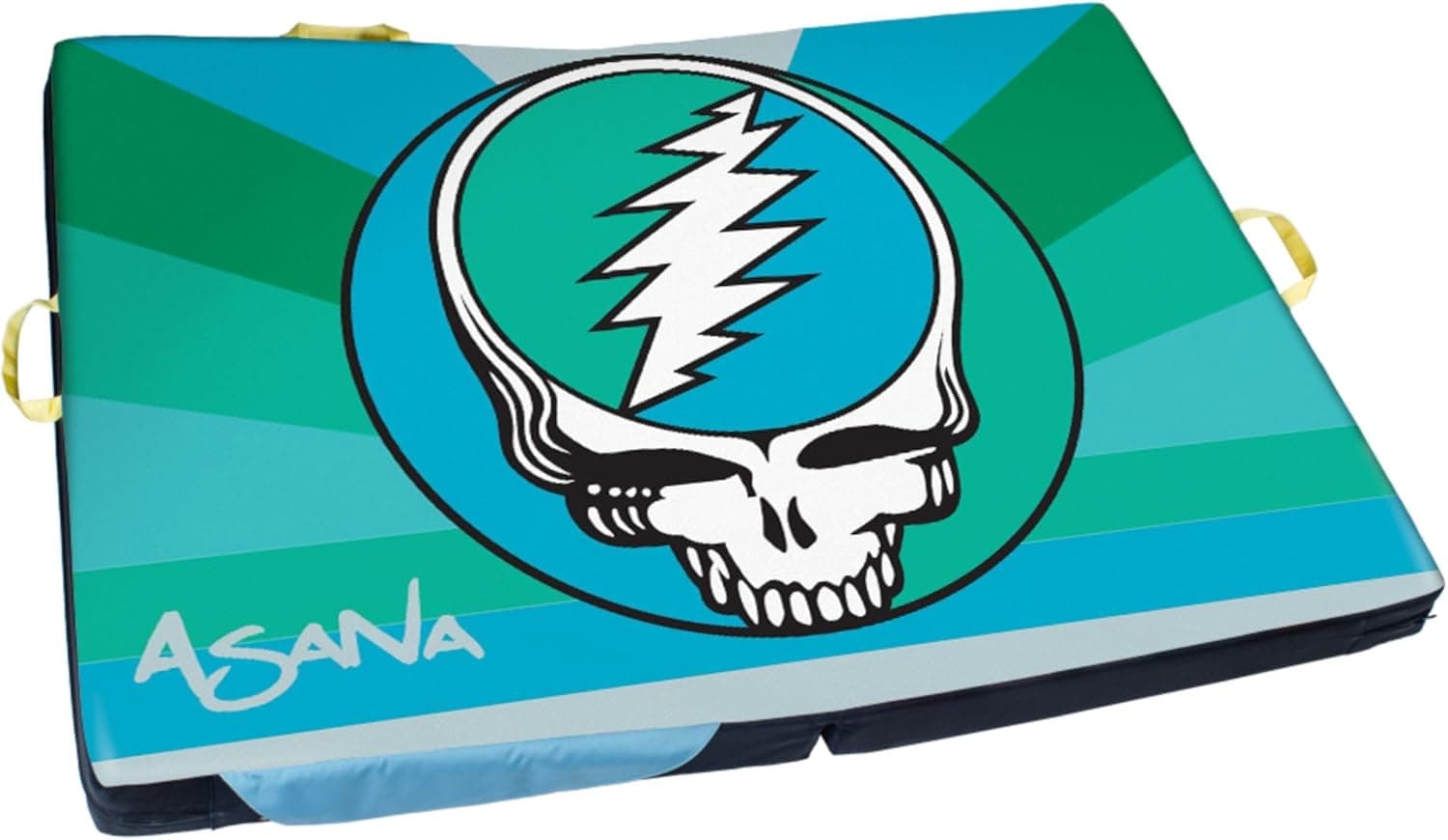 Asana Superhero 'Sunshine' Bouldering Crash Pad - Deluxe Suspension, Triple Layer Dual Density Foam (57x40x4)