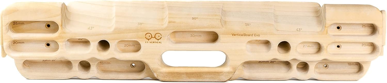 YY Vertical Verticalboard Evo Hangboard for Rock Climbing Experts, Excellent Grip, Magnetic Inserts